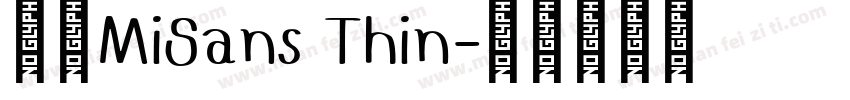 小米MiSans Thin字体转换